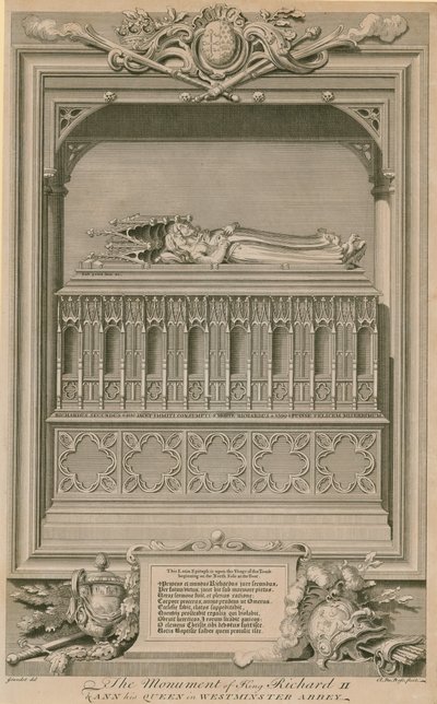 Monumentet af kong Richard II og Ann hans dronning af Hubert Francois Gravelot