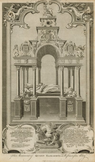 Dronning Elizabeths monument af Hubert Francois Gravelot