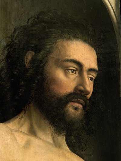 Detalje af Adam, fra venstre fløj af Gent-altertavlen af Hubert & Jan van (1390 1441) Eyck