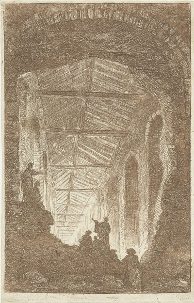 Antik Galleri Les Soirees de Rome (serietitel) Romerske ansigter (serietitel) af Hubert Robert