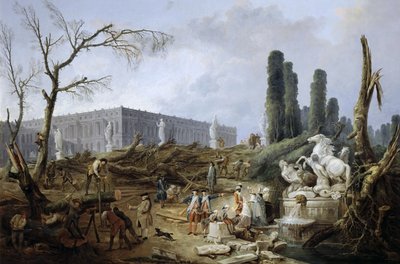 Bosquet af Apollons bade af Hubert Robert