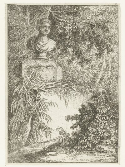 Buste Les Soirees de Rome (serietitel) Romerske ansigter (serietitel) af Hubert Robert