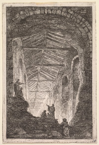 Aftener i Rom: Det Antikke Galleri af Hubert Robert