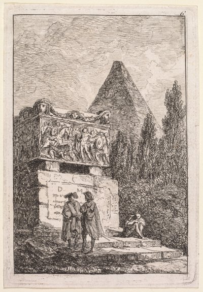 Roms aftener: Sarkofagen af Hubert Robert