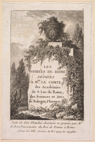 The Evenings of Rome: Titelside af Hubert Robert