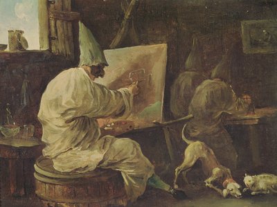 Maler Buffoner af Hubert Robert
