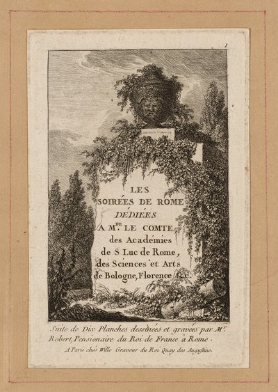 Tallerken 1 fra Aftener i Rom af Hubert Robert