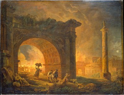 Romerske ruiner af Hubert Robert