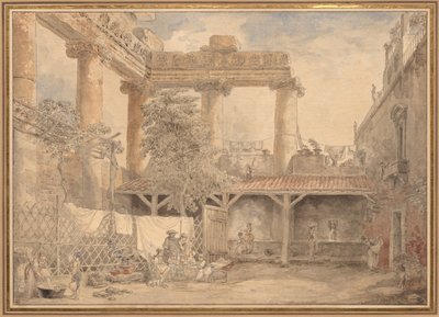 Romerske ruiner, Villa Pamfili, 1774. af Hubert Robert