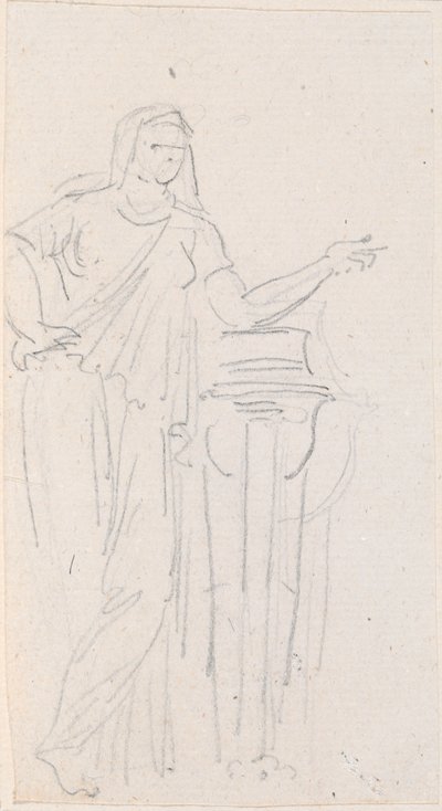 Statue af en vestalsk jomfru af Hubert Robert