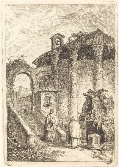Det gamle tempel af Hubert Robert