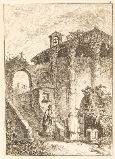 Det gamle tempel af Hubert Robert