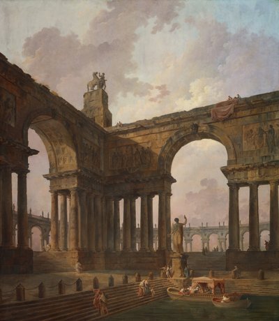 Landingsstedet, 178788. af Hubert Robert
