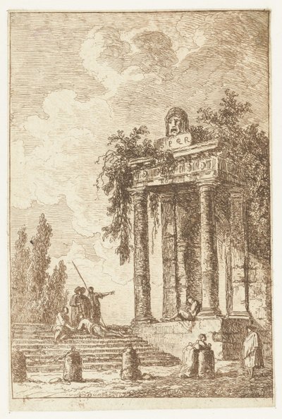Trappe med de fire afgrænsningsstolper Les Soirees de Rome (serietitel) Roman Faces