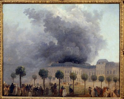 Udsigt over operabålet set fra Palais Royals haver den 8/06/1781, Maleri af Hubert Robert af Hubert Robert