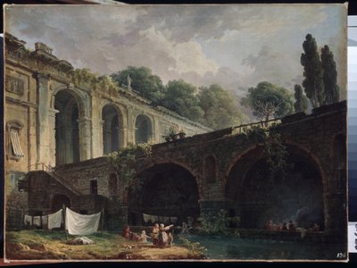 ""Udsigt over Villa Madama (Madame) i Rom"" Maleri af Hubert Robert (1733-1808) Circa 1767 Eremitagemuseet Sankt Petersborg af Hubert Robert