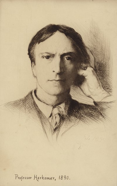 Selvportræt af den britiske kunstner Hubert Herkomer af Hubert von Herkomer