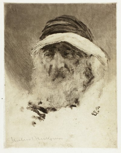 Studie af et arabisk hoved af Hubert von Herkomer