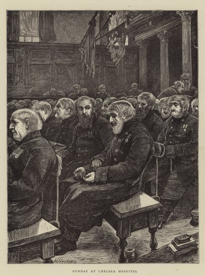Søndag på Chelsea Hospital af Hubert von Herkomer