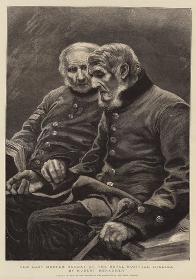 The Last Muster, søndag på Royal Hospital, Chelsea af Hubert von Herkomer