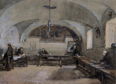 Det indre af Kapucinerklosteret i Albano af Hugh Carter