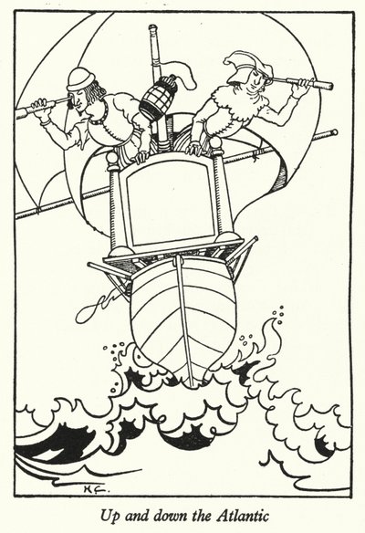 Op og ned af Atlanten (litho) af Hugh Chesterman