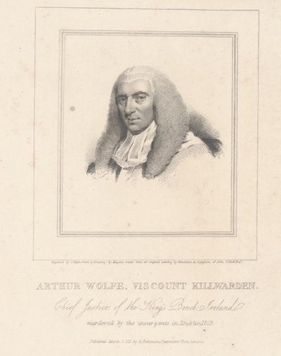 Arthur Wolfe, Viscount Killwarden, graveret af G. Robinson af Hugh Douglas Hamilton