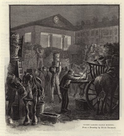 Covent Garden - tidlig morgen af Hugh Thomson