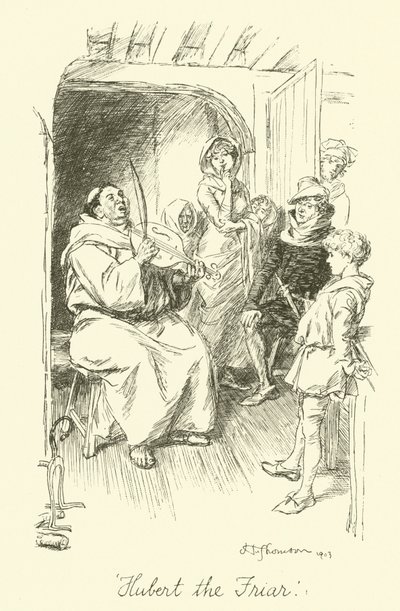 Hubert the Friar (litho) af Hugh Thomson