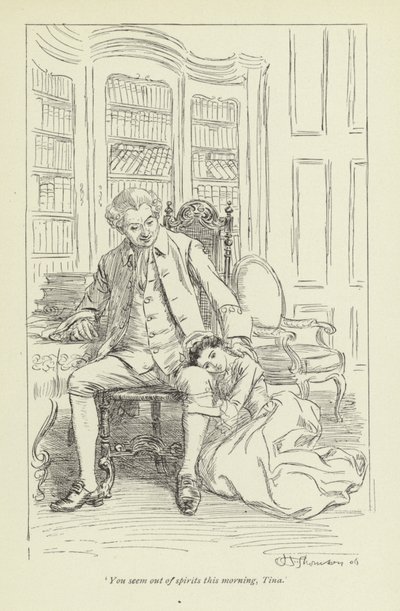 Illustration til Mr Gilfils Love Story af George Eliot af Hugh Thomson