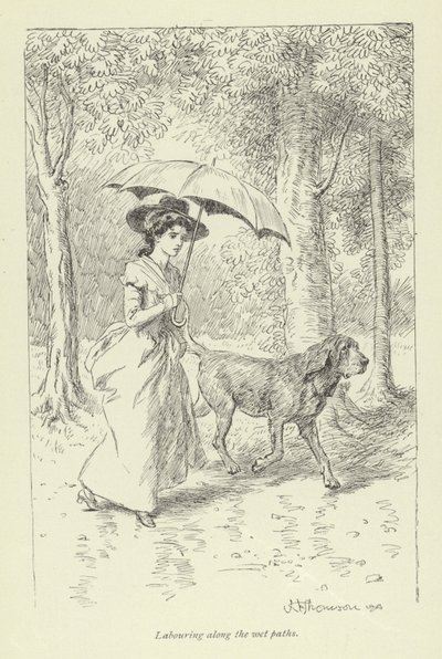 Illustration til Mr Gilfils Love Story af George Eliot af Hugh Thomson