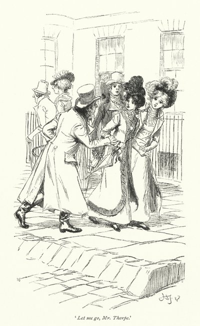 Illustration til Northanger Abbey af Jane Austen (litho) af Hugh Thomson