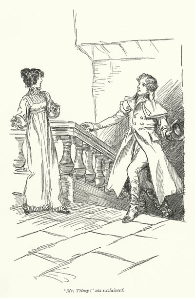 Illustration til Northanger Abbey af Jane Austen (litho) af Hugh Thomson