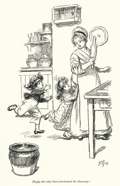 Illustration til Northanger Abbey af Jane Austen (litho) af Hugh Thomson