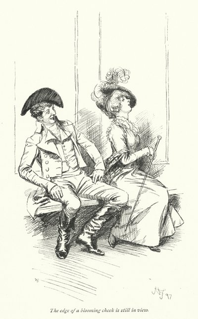 Illustration til Northanger Abbey af Jane Austen (litho) af Hugh Thomson