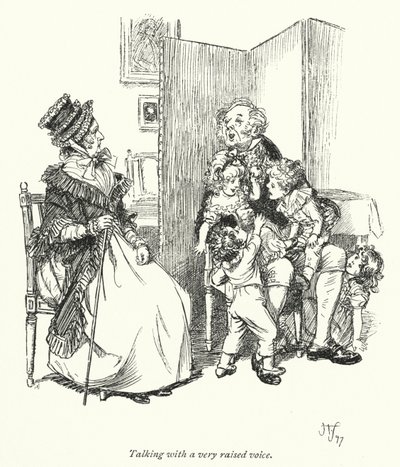 Illustration for Persuasion af Jane Austen (litho) af Hugh Thomson