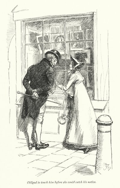 Illustration for Persuasion af Jane Austen (litho) af Hugh Thomson