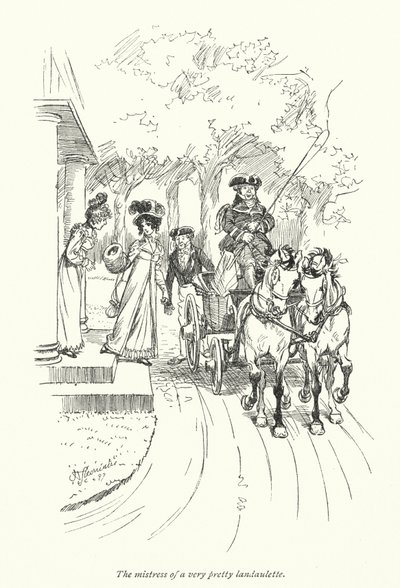 Illustration for Persuasion af Jane Austen (litho) af Hugh Thomson