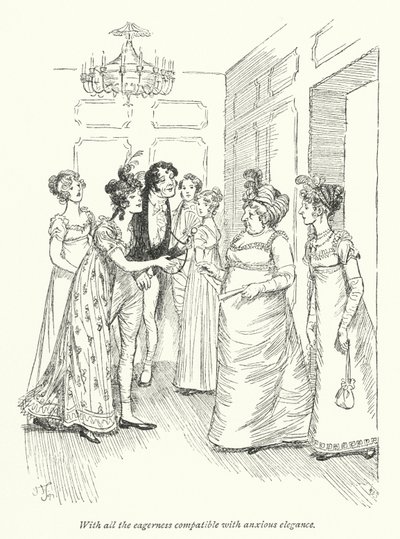 Illustration for Persuasion af Jane Austen (litho) af Hugh Thomson