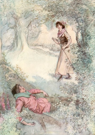 Illustration til Shakespeares, som du kan lide det af Hugh Thomson