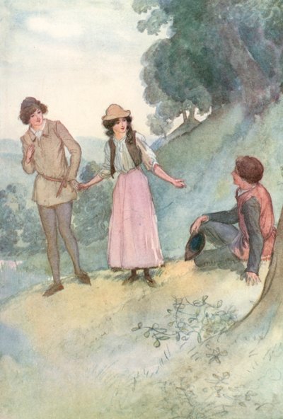 Illustration til Shakespeares, som du kan lide det af Hugh Thomson
