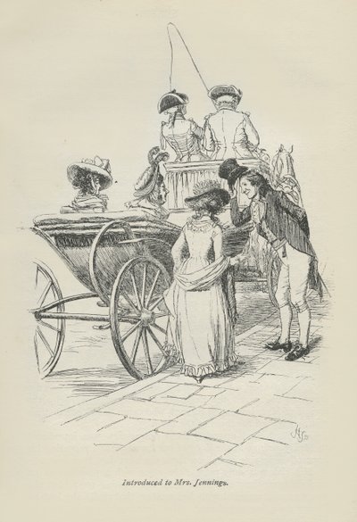 Introduceret til fru Jennings, 1896 af Hugh Thomson