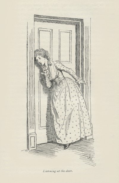 Lytter ved døren, 1896 af Hugh Thomson