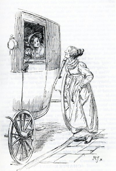 "Miss Bates et Emma" (illustration) af Hugh Thomson