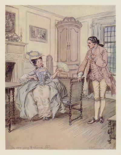 Miss Hardcastle og Charles Marlow af Hugh Thomson