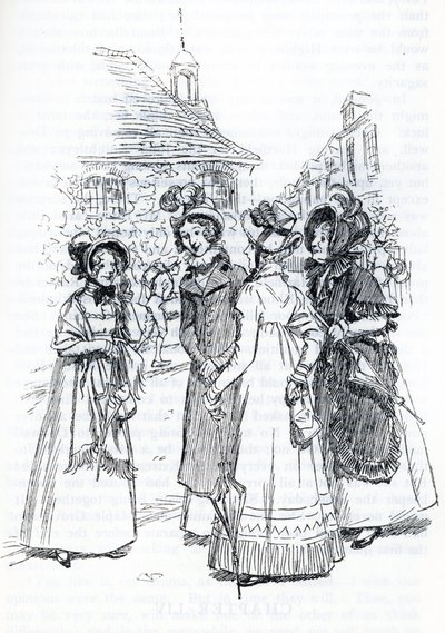 "Fru. Cole, Mrs. Perry og Mrs. Elton” - (illustration) af Hugh Thomson