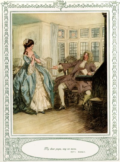 Oliver Goldsmiths skuespil She Stoops to Conquer af Hugh Thomson