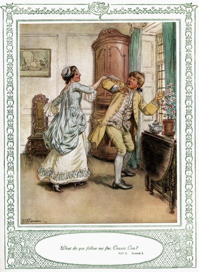 Oliver Goldsmiths skuespil She Stoops to Conquer af Hugh Thomson