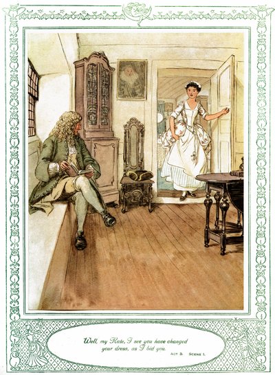 Oliver Goldsmiths skuespil She Stoops to Conquer af Hugh Thomson