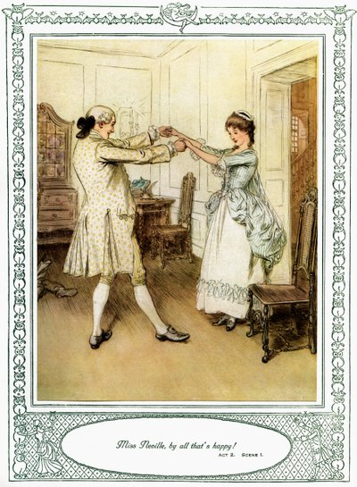 Oliver Goldsmiths skuespil She Stoops to Conquer af Hugh Thomson